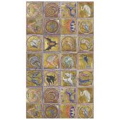 MIDDELGROTE BESTIJDIGE, FANTASTISCHE DIEREN, GOUDE TAFELKLEED (Voorkant)