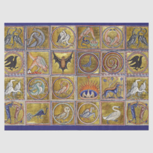 MIDDELGROTE BESTIJDIGE, FANTASTISCHE DIEREN, GOUDE TISSUEPAPIER