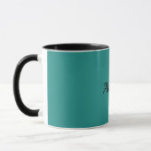 Middelgrote donkere turquoise SJABLOON Mok (Links)