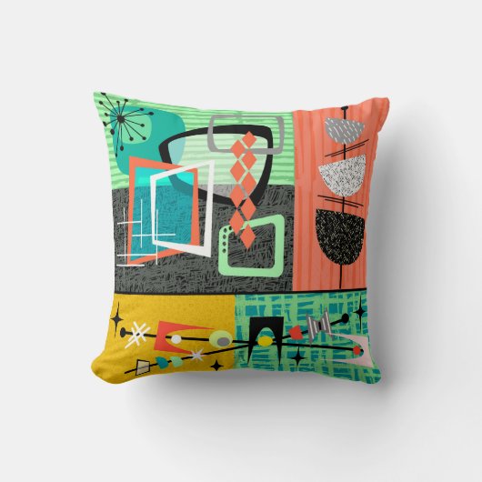 Middelgrote eeuw Modern Retro Kussen (Voorkant)