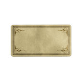 Middelgrote Fancy hoeken Apothercary Label (Voorkant)