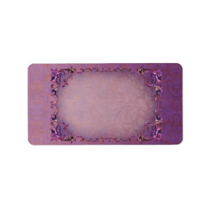 Middelgrote herfstbrocade horizontaal Apothecair l Etiket