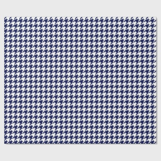 Middelgrote marineblauw en witte hond cadeaupapier (Vlak)