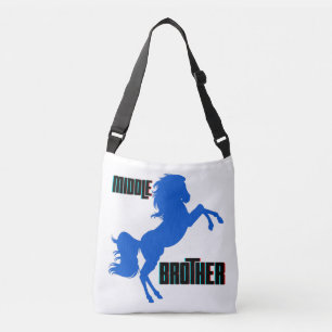 Middelgrote paardenfok crossbody tas
