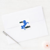 Middelgrote paardenfok vierkante sticker (Envelop)