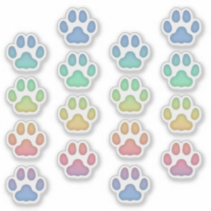 Middelgrote regenboogkat legt de dieren achter sticker