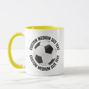 Middelgrote tekst GELE Combo 325ml Douanevoetbal Mok