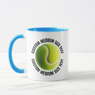 Middelgrote tekst LICHTBLAUW Combo 11oz Aangepaste Mok
