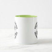 Middelgrote tekst LIME GROEN Combo 11oz Aangepaste Mok (Midden)