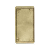 Middelgrote verticale Fancy hoeken Apothecary Labe Etiket (Voorkant)