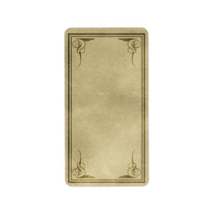 Middelgrote verticale Fancy hoeken Apothecary Labe Etiket