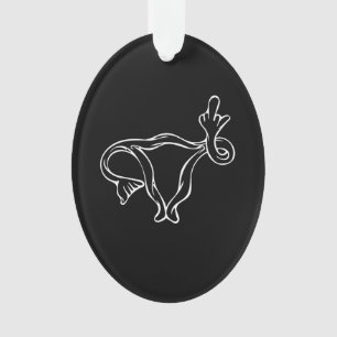 Middelgrote vingers Uterus Pro-keuze Ornament
