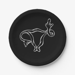 Middelgrote vingers Uterus Pro-keuze Papieren Bordje