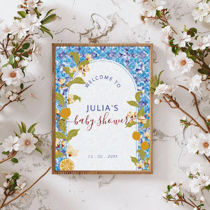 Middellandse Citroen Amalfi Kust Baby Shower Poster