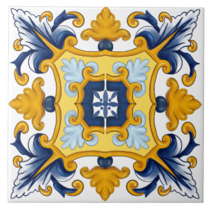 Middellandse-tegels, Siciliaanse tegels, majolica Tegeltje