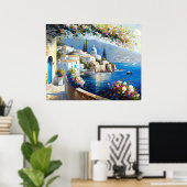 Middellandse Zee-Amalfi Poster (Thuiskantoor)