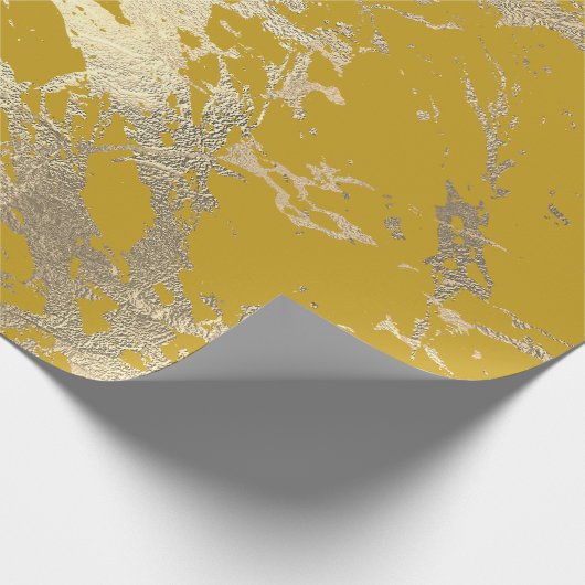 Middellandse Zee-Lemon Foxier Gold Marble Shiny Gl Cadeaupapier (Hoek)
