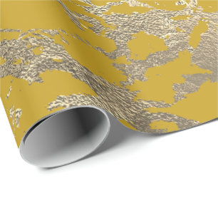 Middellandse Zee-Lemon Foxier Gold Marble Shiny Gl Cadeaupapier