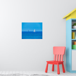 Middellandse Zee Sereniteit: Zeilboten aan de Hori Poster