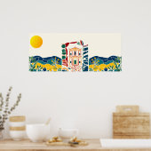 Middellandse-Zeegezicht Poster (Keuken)