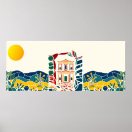 Middellandse-Zeegezicht Poster