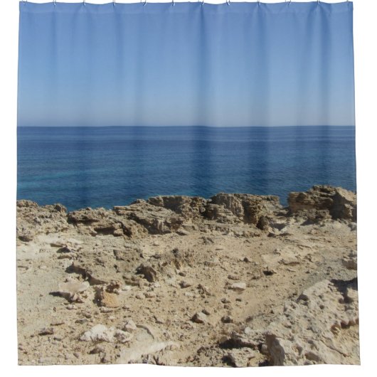 Middellandse-Zeelandschap Douchegordijn (Voorkant)