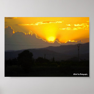 Middellandse Zonsondergang Poster