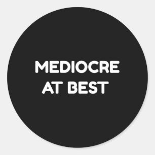 Middelmatig bij beste offerte ronde sticker