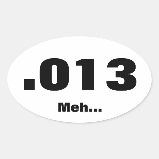 middelmatige run ovale sticker (Voorkant)