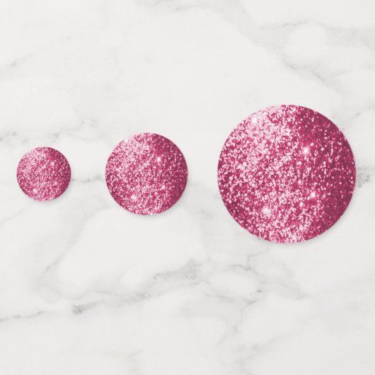Middelroze Glitters Confetti (Voorkanten)
