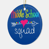 Middelschoolplein lerarenteam keramisch ornament (Links)