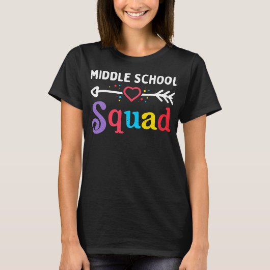 Middelschoolplein Vierde lerarenteam T-shirt (Voorkant)