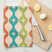 Middelste centraalrek in het ogeenpatroon theedoek (Quarter Fold)