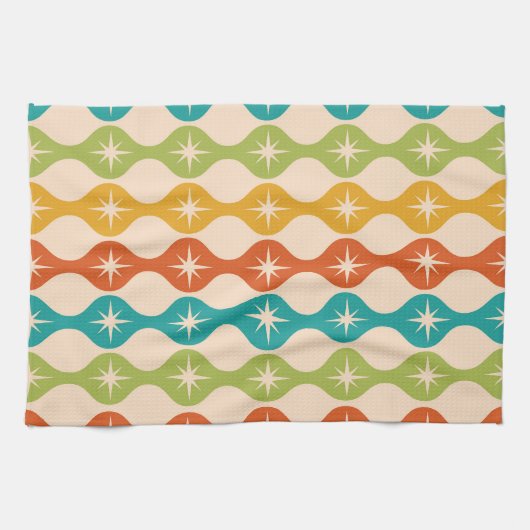 Middelste centraalrek in het ogeenpatroon theedoek (Horizontaal)