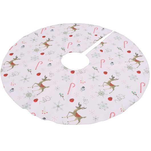 Middelste eeuw Modern | cichorei en schattige vlek Kerstboom Rok (Gekanteld)