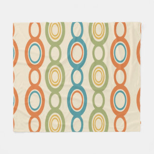 Middelste eeuw Moderne keten verbindt kleurrijk Fleece Deken