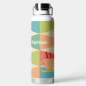 Middelste eeuw Moderne koffie op maat Waterfles (Achterkant)