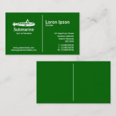 Middelste regel - Onderzeeër - Groen Visitekaartje (Voorkant / Achterkant)