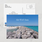 Middelste Shell Island-hoofd Beterschap Ansichtkaa Briefkaart (Voorkant / Achterkant)