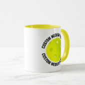 Middelste tekst GEEL Combo 11oz Aangepaste Pickleb Mok (Voorkant rechts)