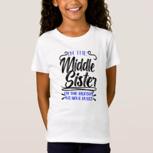 Middelste zuster Reden We hebben regels, grappig g T-shirt