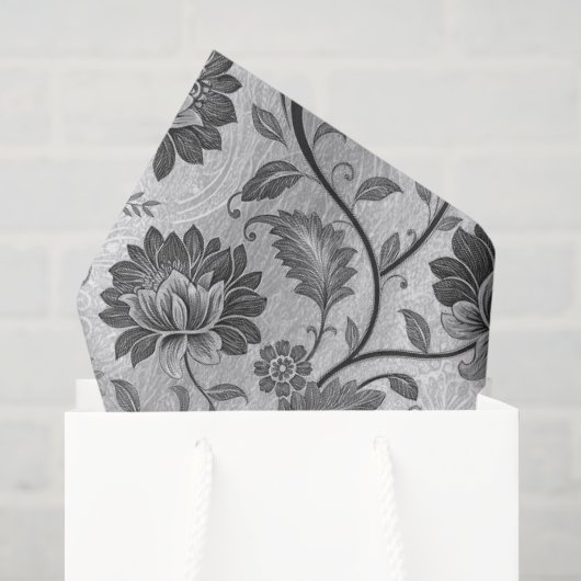 Middeltuin Gegraveerd Bloemendamask Tissuepapier (Cadeauzakje)