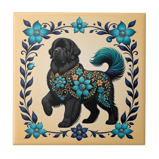 Middeltuin Newfie Tegeltje (Voorkant)