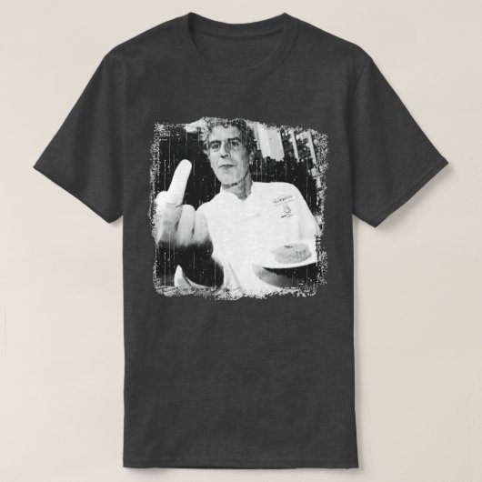 Middelvinger Anthony Bourdain TShirt (Design voorkant)