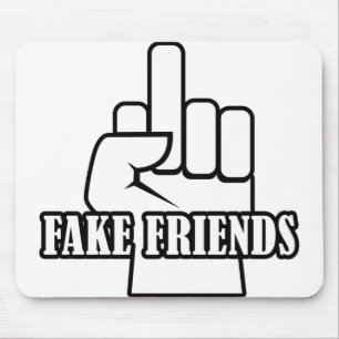 Middelvinger Fake Friends Muismat