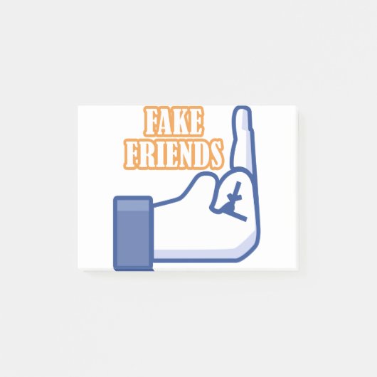 Middelvinger Fake Friends Post-it® Notes (Voorkant)