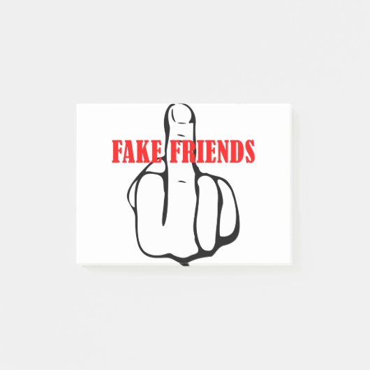 Middelvinger Fake Friends Post-it® Notes (Voorkant)