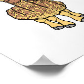 Middelvinger Giraffe Grappig Offensief Onbeleefd S Poster (Hoek)