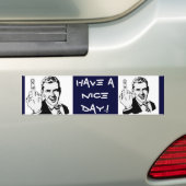 middelvinger, middelvinger, een mooie dag.! bumpersticker (Op auto)