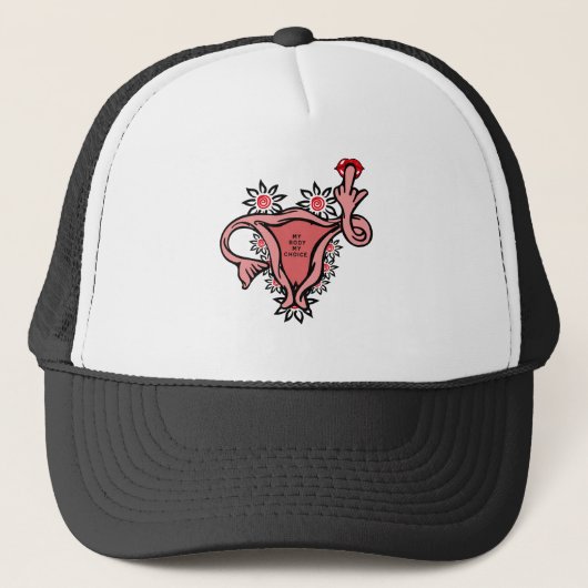 middelvinger uterus beschermroe v. wade trucker pet (Voorkant)